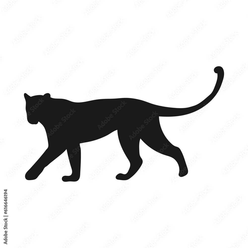 Panther. Isolated icon on a white background