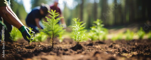 Canvas-taulu Planting new trees