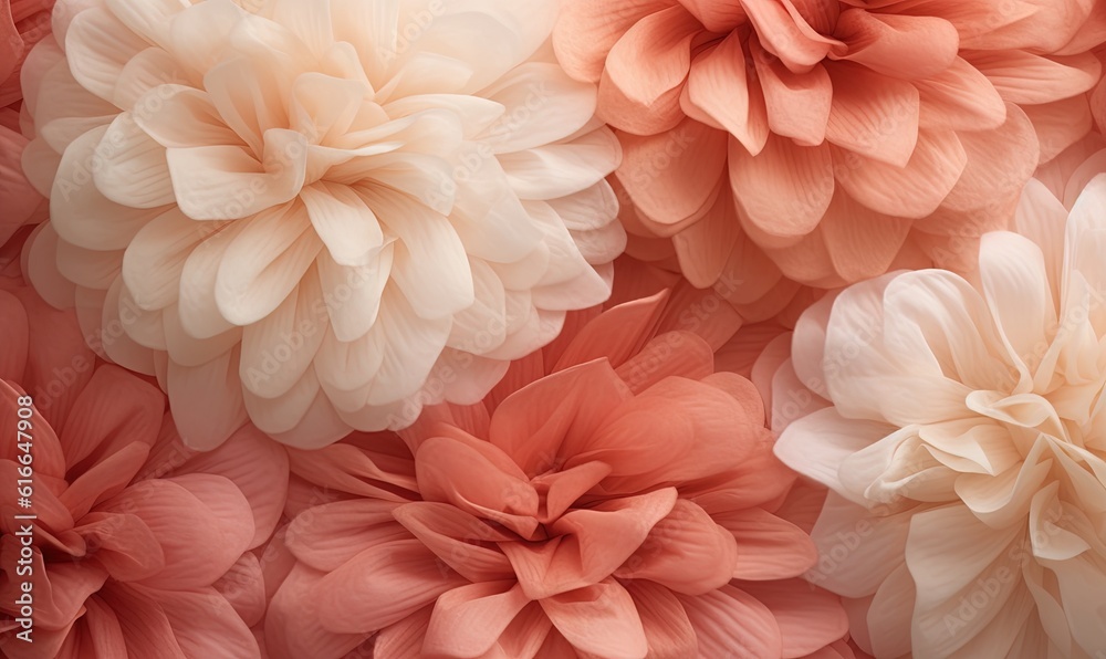 a bunch of flowers that are on a wall together in a room. generative ai a bunch of flowers that are on a wall together in a room. generative ai