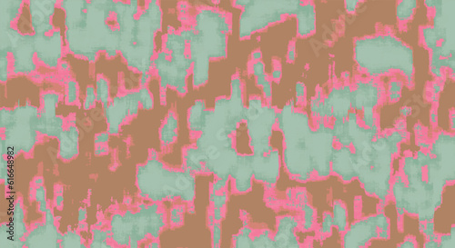 Abstract floral print with eucalyptus branch, geometric shapes and golden elements on white background. Watercolor seamless pattern. Hand drawn marble illustration. Mixed media art