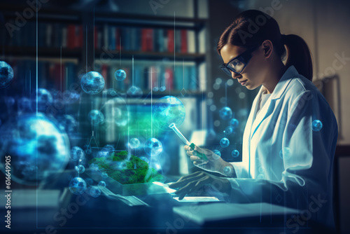  Medical Research, Health technology, Healthcare and medicine concept. Technician using digital tablet © MUS_GRAPHIC