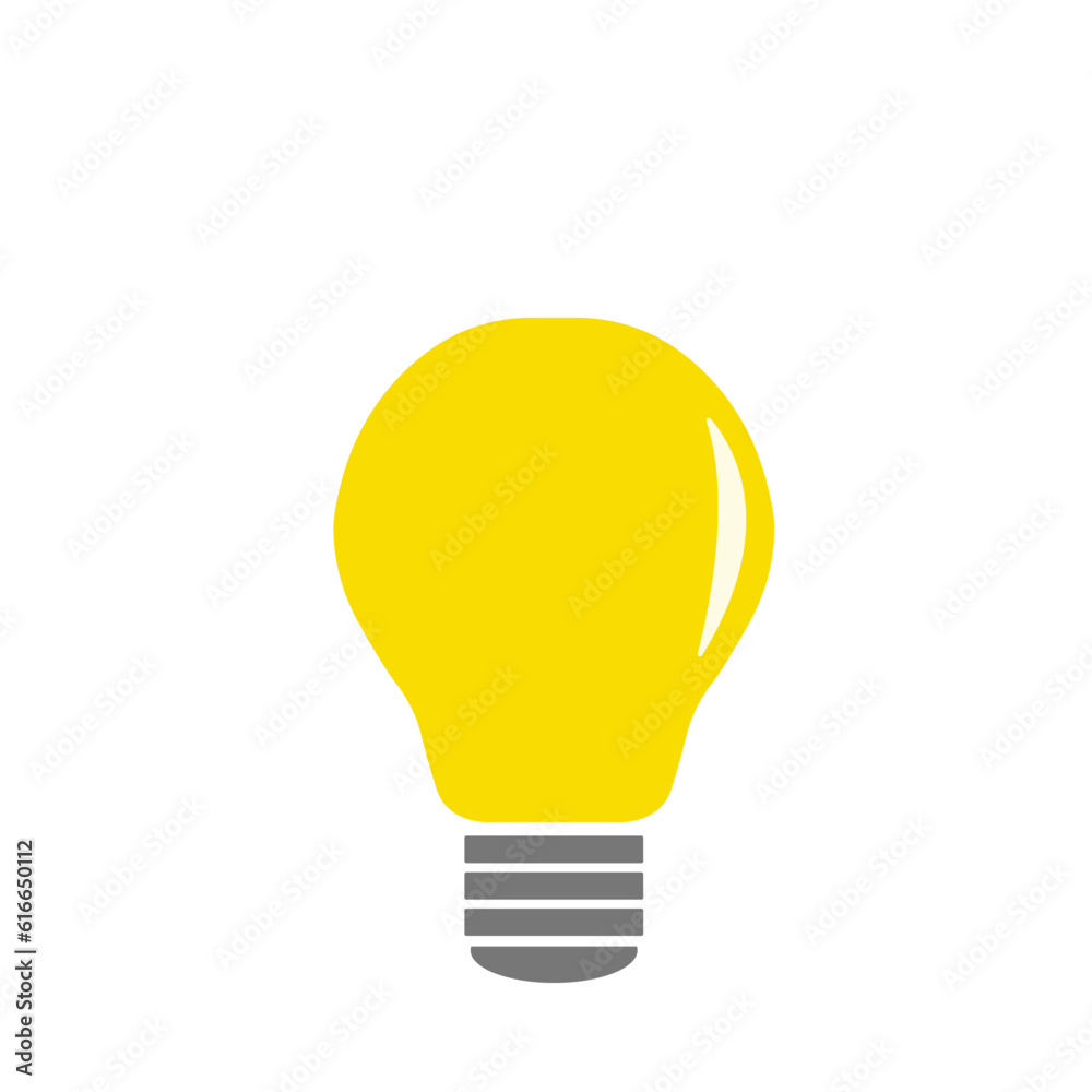 Light bulb vector illustration made in flat style Light bulb vector illustration made in flat style