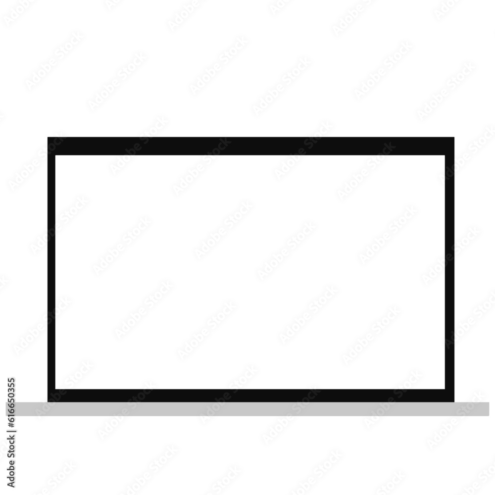Laptop vector illustration isolated on white background done in flat style Laptop vector illustration isolated on white background done in flat style