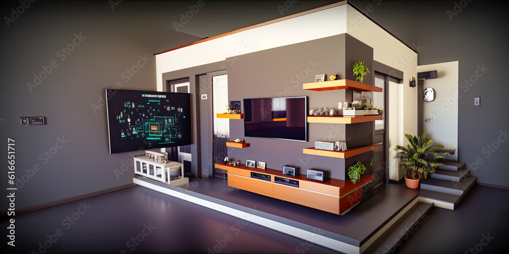 Smart home or internet of things technology concept - Generative AI