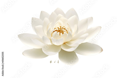 White Lotus on Transparent Background. AI