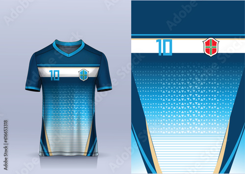 t-shirt sport design template, Soccer jersey mockup for football club.