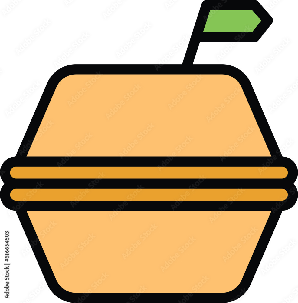 Take away hamburger icon. Outline Take away hamburger vector icon for web design isolated on white background color flat Take away hamburger icon. Outline Take away hamburger vector icon for web design isolated on white background color flat
