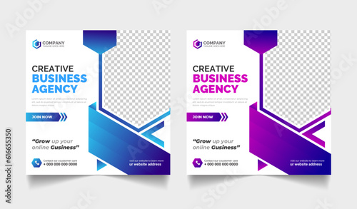 creative business digital marketing agency and creative social media post template design