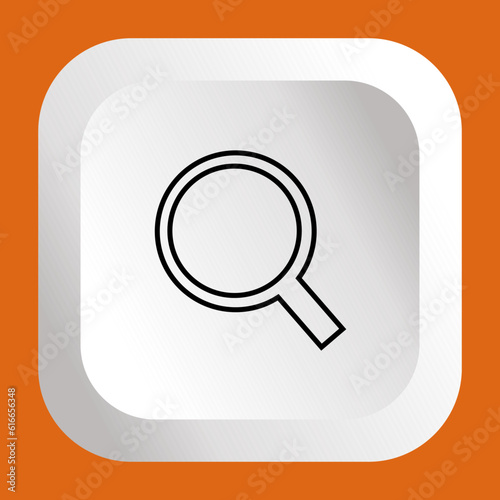Magnifying glass or search icon. Search Icon Vector Design Template