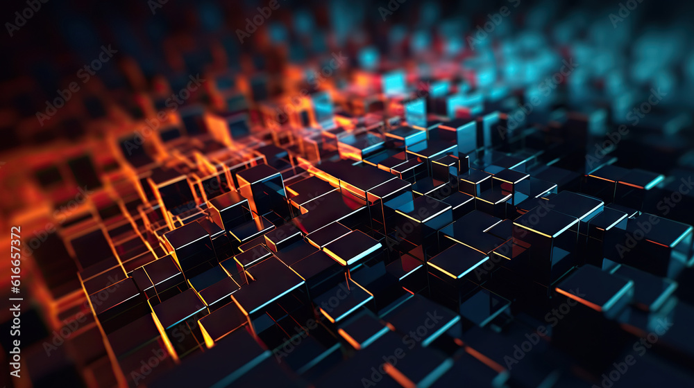 Obraz premium Modern digital abstract 3D background