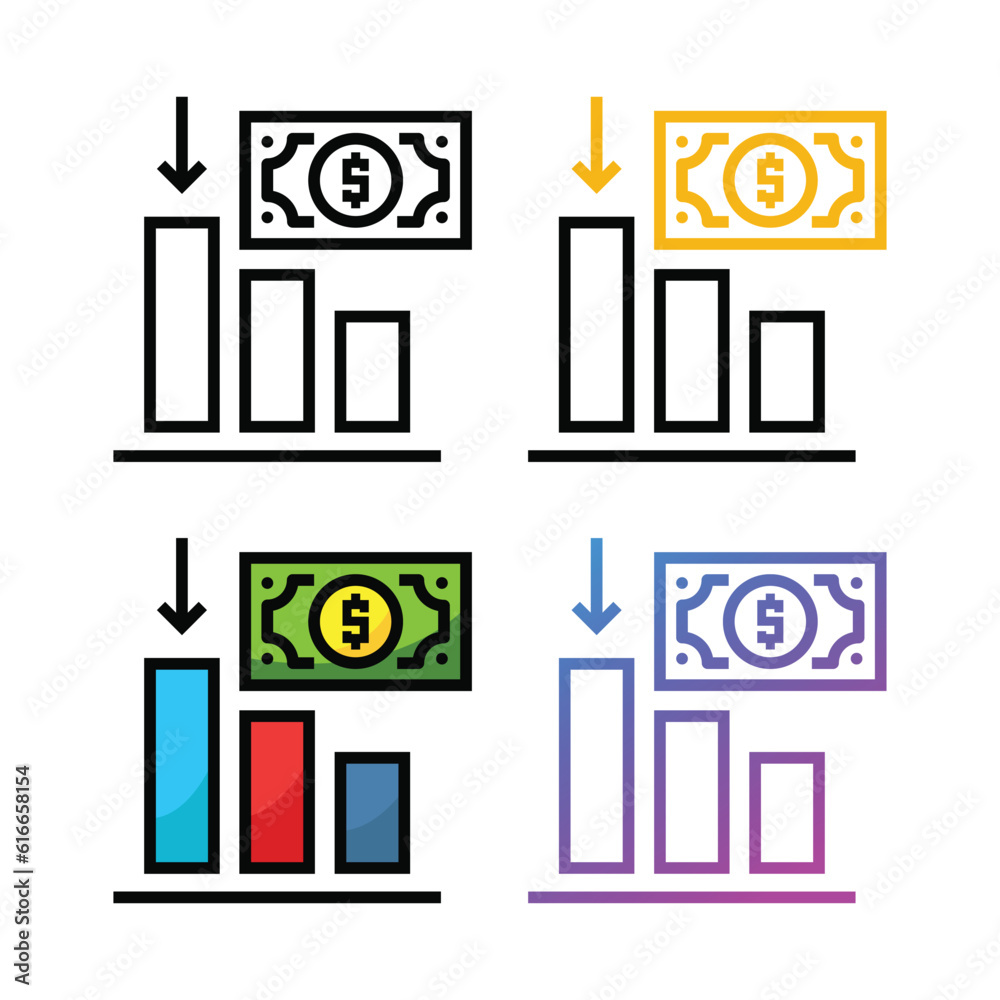 Fototapeta premium Losses icon design in four variation color