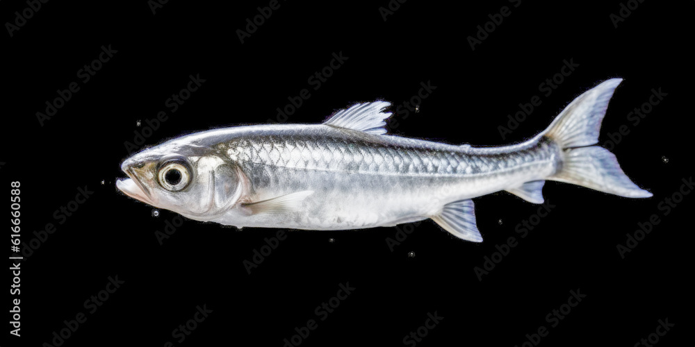 A fish silhouette - Generative AI A fish silhouette - Generative AI