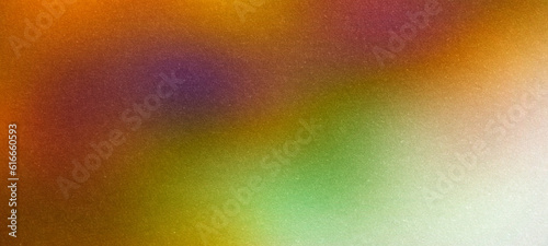 White grainy color gradient wave background, grainy orange purple red yellow green colors banner poster cover abstract design, copy space