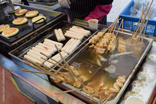 Принти на полотні Market stall of South Korea
