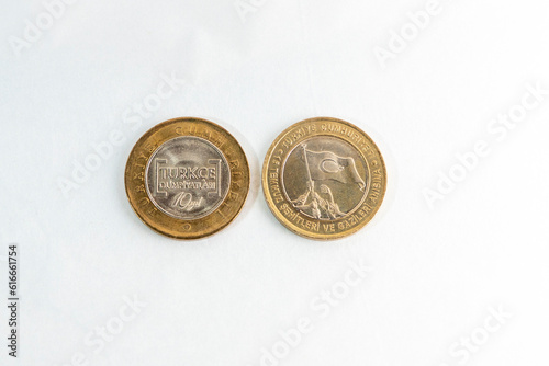 turkish olympics coin and new Turkish 1 Lira coins for Commemoration of 15th July Victory of Democracy and the Martyrs photo