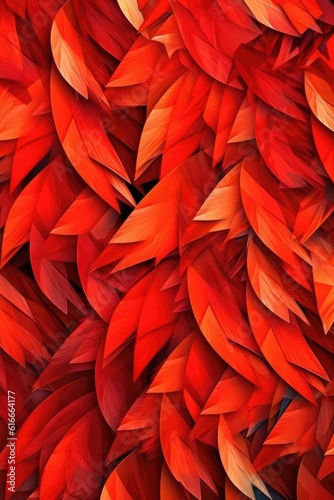 The wallpaper design has vibrant red colors and abstract patterns. (Illustration, Generative AI)