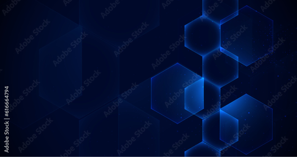 Abstract blue hexagon digital, futuristic, technology concept background. Vector illustration Abstract blue hexagon digital, futuristic, technology concept background. Vector illustration
