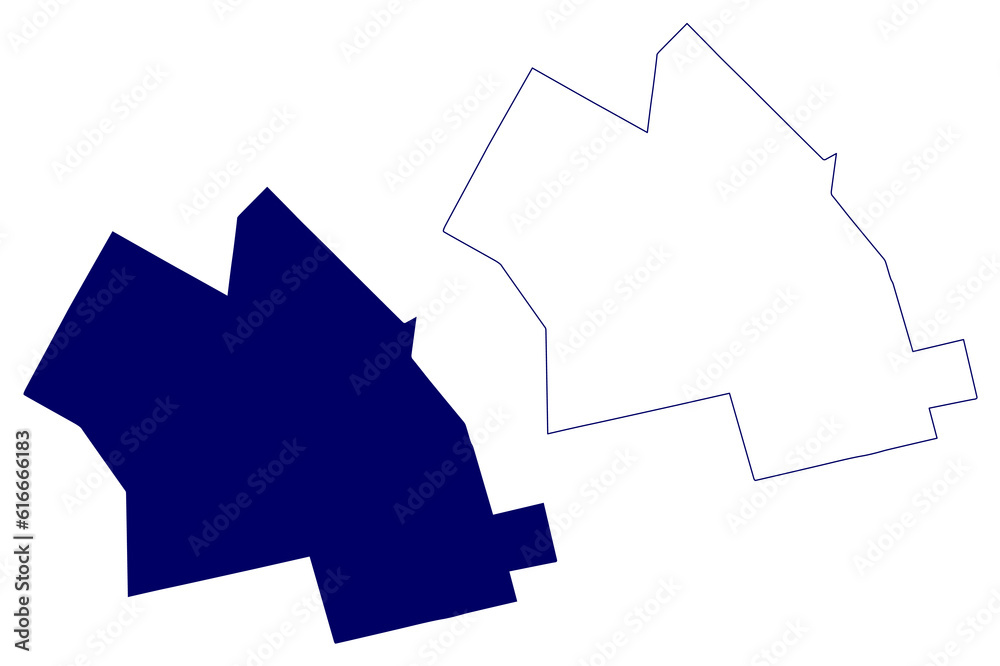 Regional Municipality of Waterloo (Canada, Ontario Province, North America) map vector illustration, scribble sketch Waterloo Region map