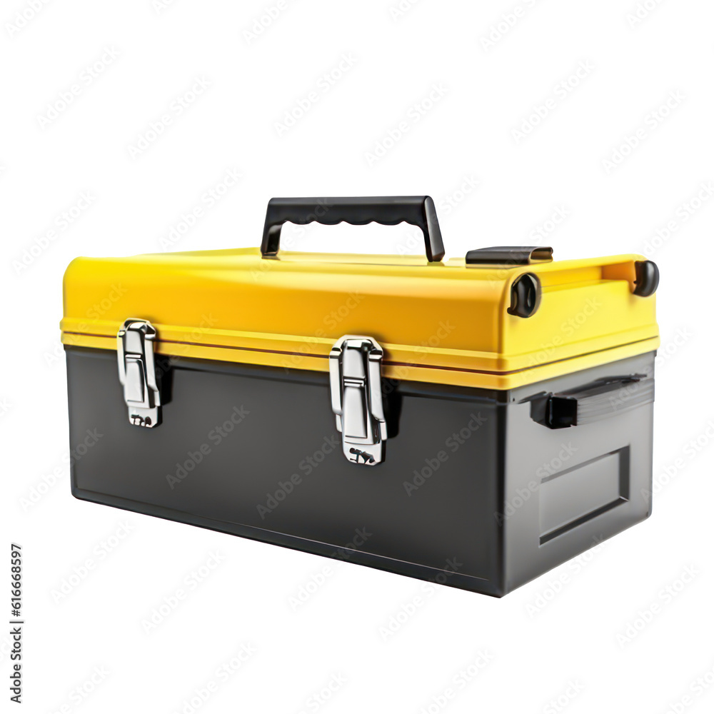 Tool box isolated on transparent background. Generative AI. Stock