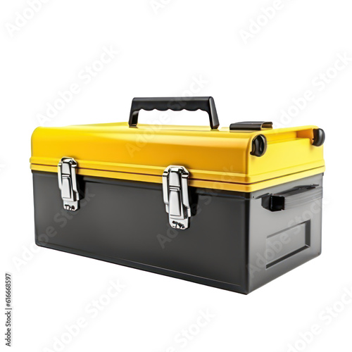Tool box isolated on transparent background. Generative AI.