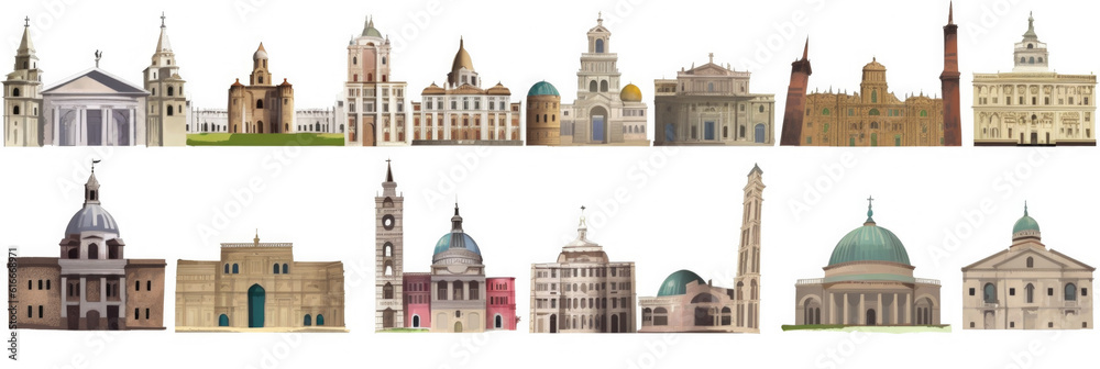 Florence city panorama, urban landscape with modern buildings. Business travel and travelling of landmarks Firenze - Tuscany, Italy - Generative AI