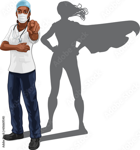 Super Hero Black Woman Doct...
