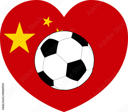 China Chinese Flag Heart So...