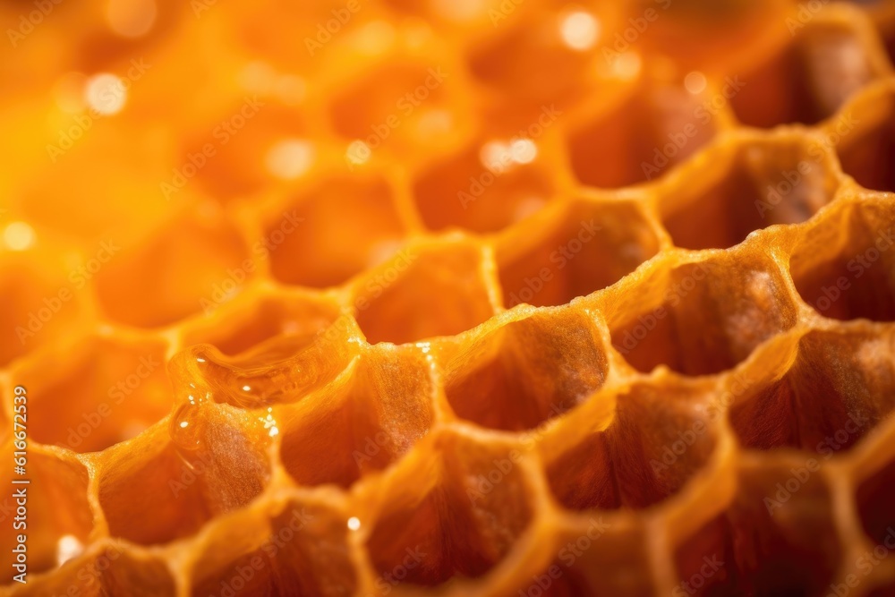 macro shot of beeswax texture in natural light, created with generative ai macro shot of beeswax texture in natural light, created with generative ai