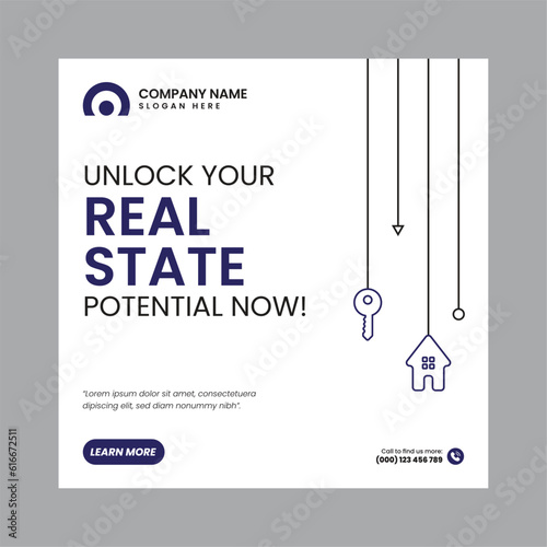 Modern Real Estate Social Post Design Template