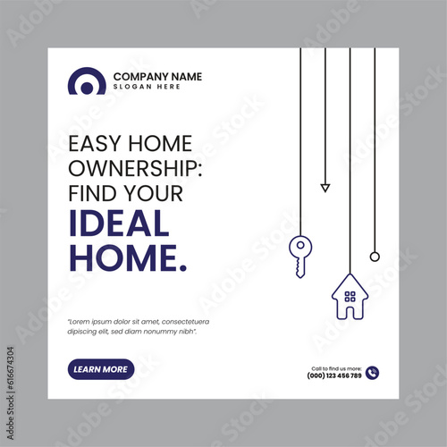 Modern Real Estate Social Post Design Template