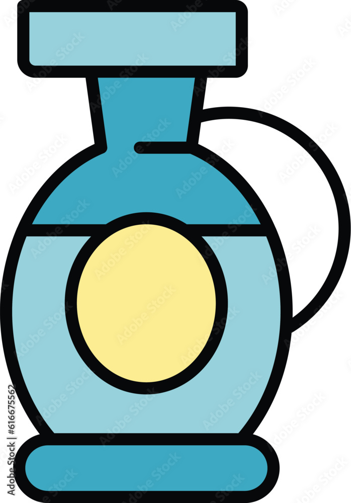 Italian perfume icon outline vector. Italy olive. Oil bottle color flat Italian perfume icon outline vector. Italy olive. Oil bottle color flat