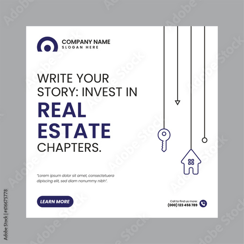 Modern Real Estate Social Post Design Template