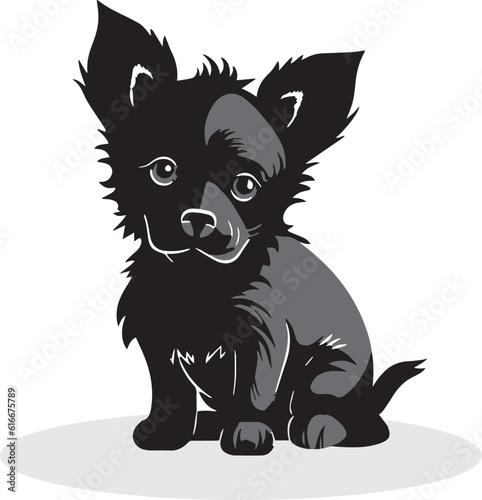 Cute dog isolated on a white background, SVG, Vector, Illustration