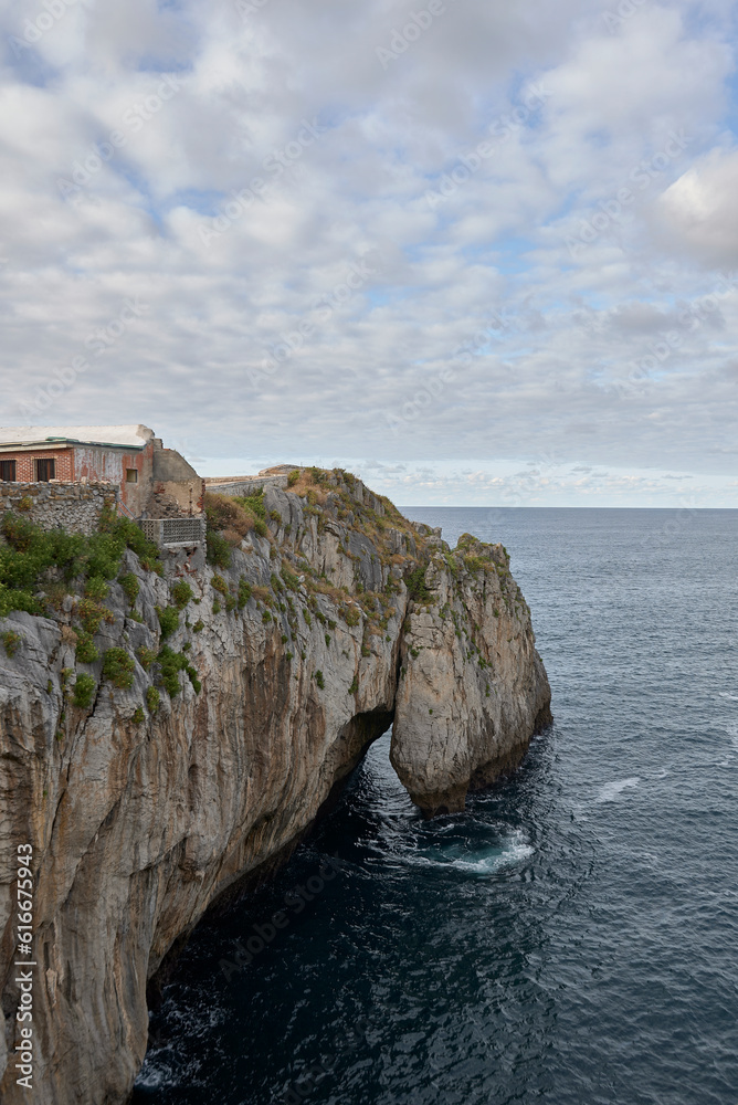 Cliffs on the coast of Castro Urdiales, Spain