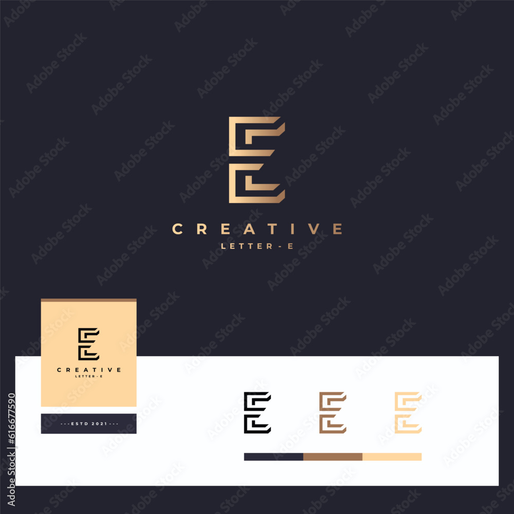 Obraz premium Letter E logotype vector designs