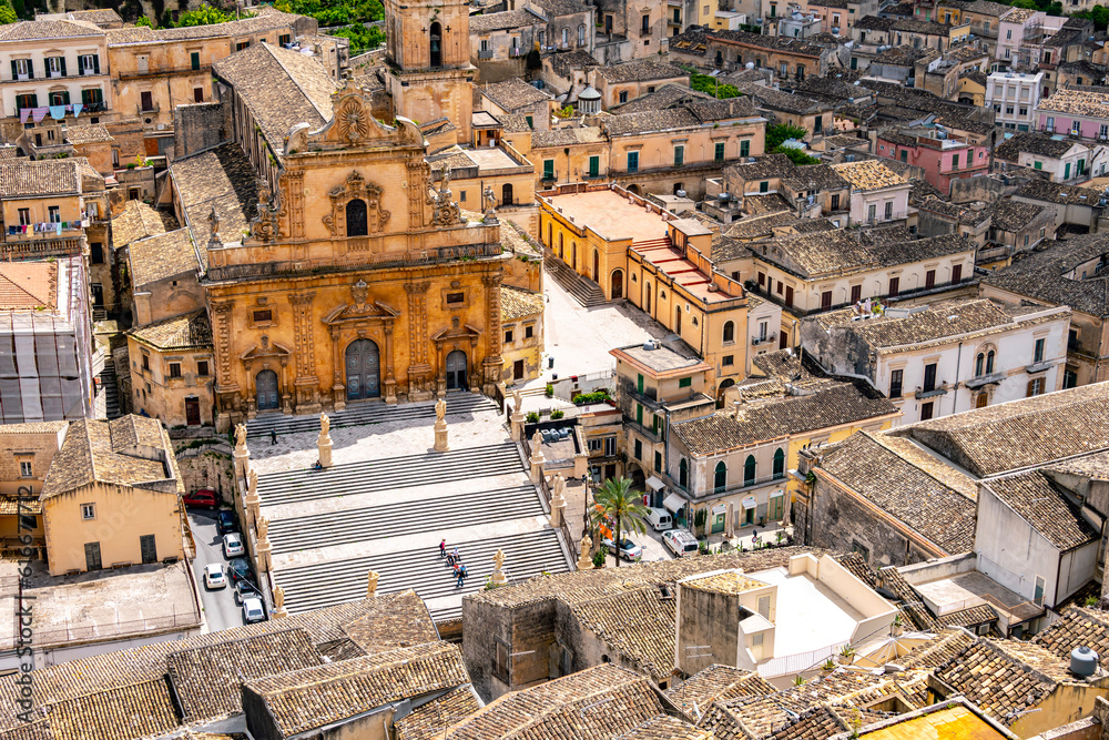 Fototapeta premium Architecture of Modica in Val di Noto, southern Sicily, Italy