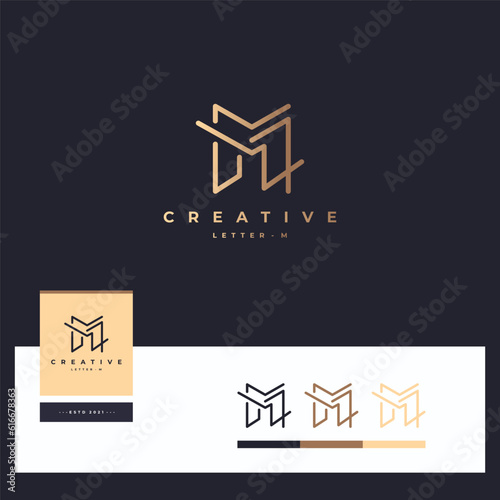 Letter M logotype vector designs