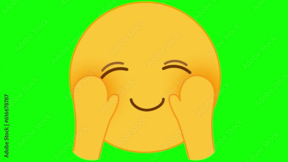 Vidéo Stock Emoji Care Reaction Green Screen Free Download, Green