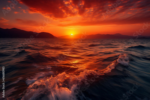 photo of sunset on the sea