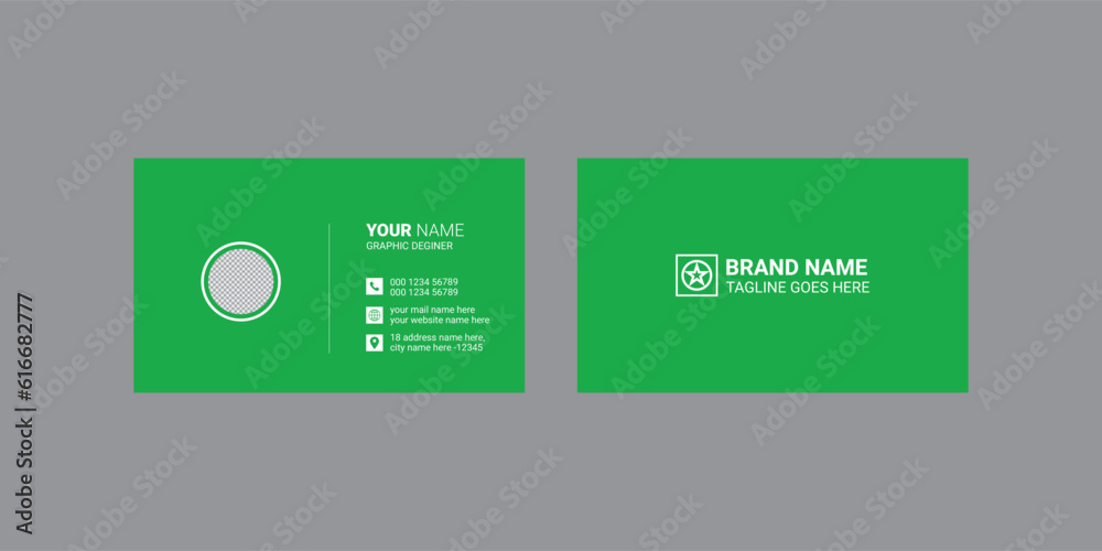 Business card template design for personal use or business purpose.