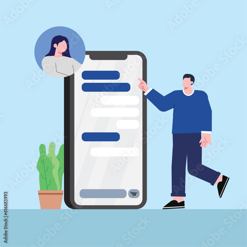concept illustration telemarketing office vector