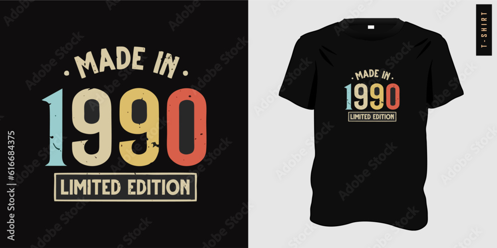 90s typography graphic t shirt design ready for print. vector illustration