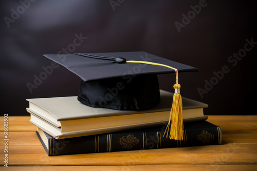 Graduation cap and diploma, generative ai 