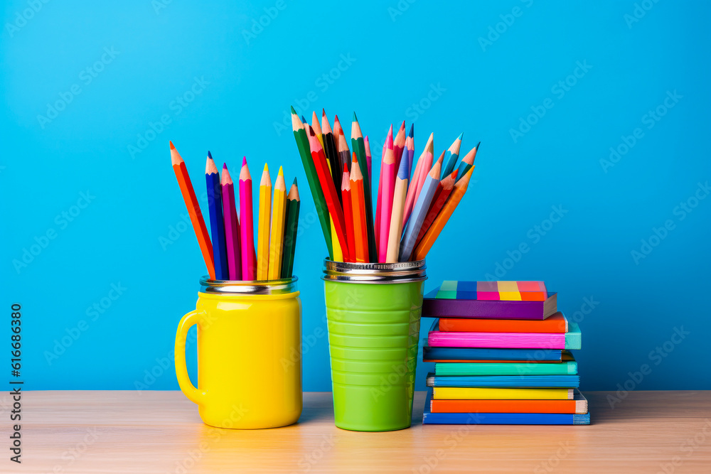 Fototapeta premium Back to school concept, generative ai 