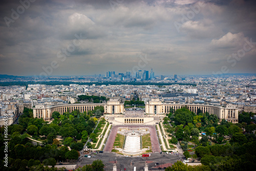 Vista aérea de la configuración de París de la foto de la torre Eiffel tomada © jjmillan