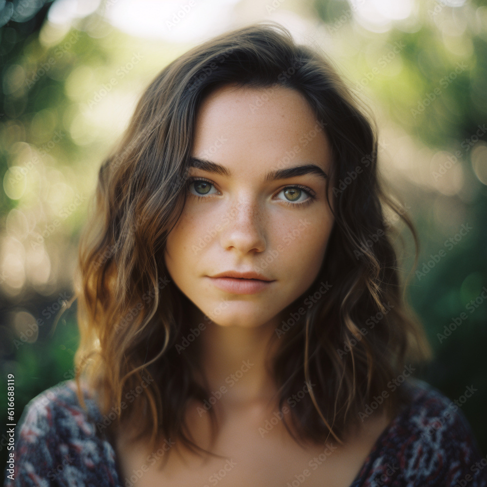 Woman Female Face Street Style Portrait Close Up Photo Digital Generated Realistic Modern Trendy Illustration Artwork Background Woman Female Face Street Style Portrait Close Up Photo Digital Generated Realistic Modern Trendy Illustration Artwork Background