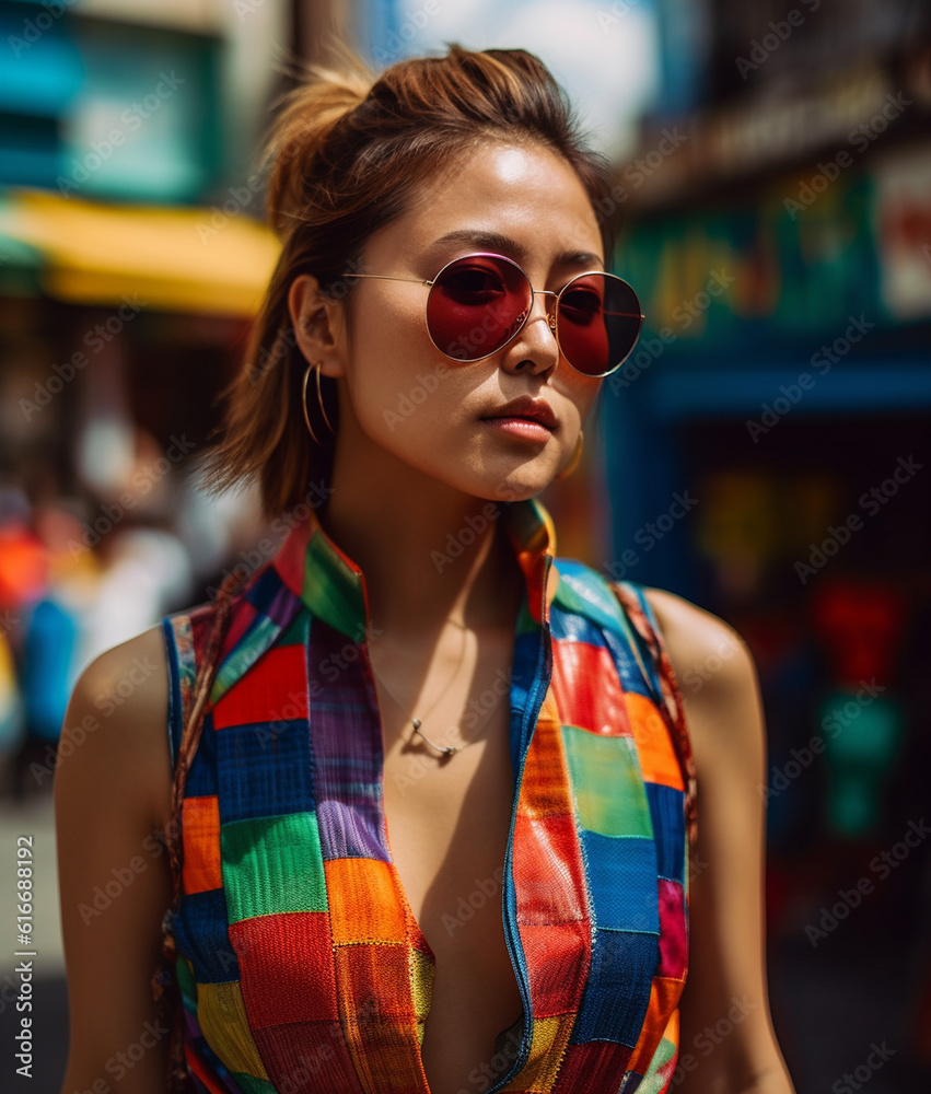 Woman Female Face Street Style Portrait Close Up Photo Digital Generated Realistic Modern Trendy Illustration Artwork Background Woman Female Face Street Style Portrait Close Up Photo Digital Generated Realistic Modern Trendy Illustration Artwork Background
