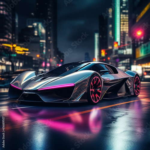 Futuristic Super Car Generated with AI © Hamza
