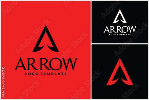 Initial Letter A with Arrowhead for Archer Archery Outdoor Apparel Gear Hunter Logo Design