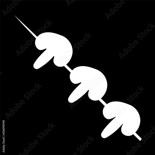mushroom bbq vegetable piece food icon element